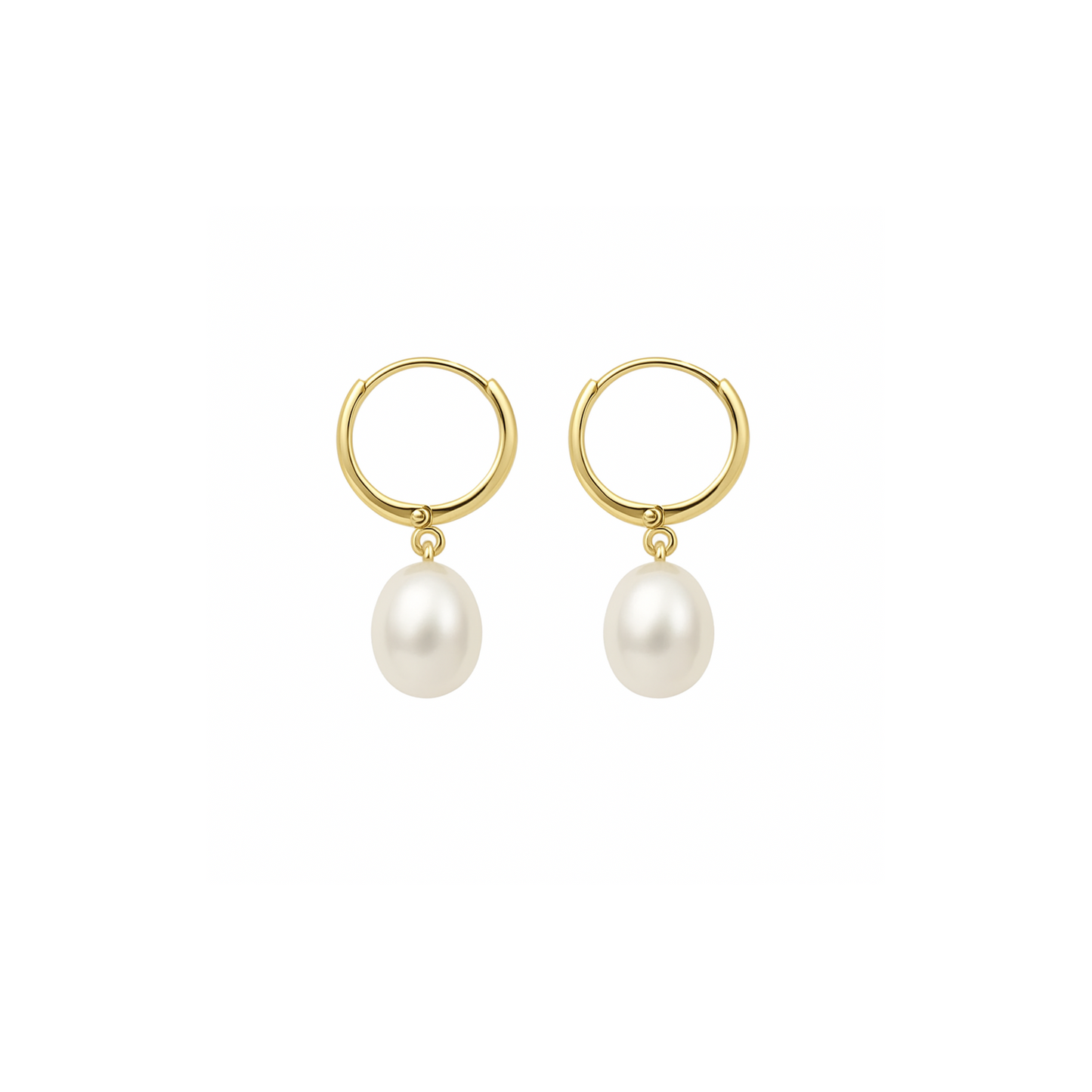 10CT Pearl Hoops
