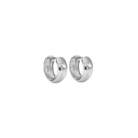 Jade Hoops Silver