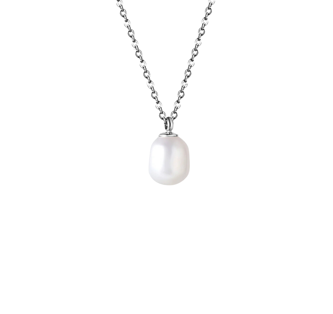 Madeline Pearl Necklace Silver - Gold Class Jewellery
